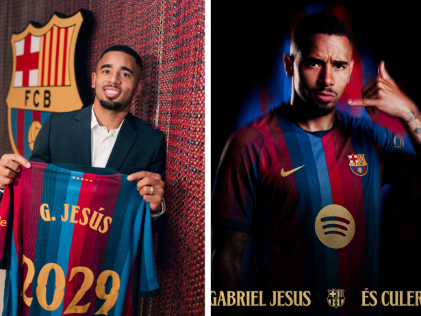 Barcelona anuncia a contratação de Gabriel Jesus