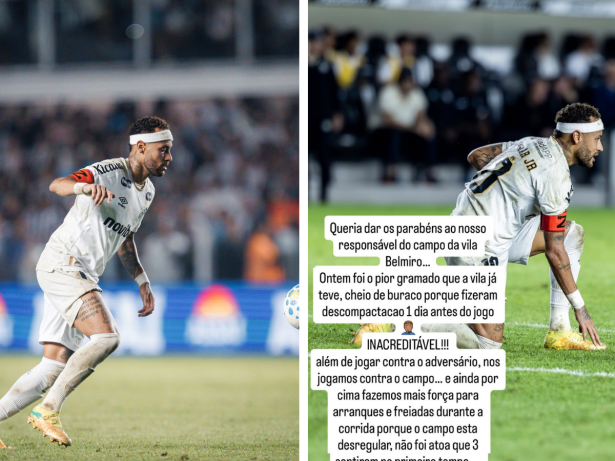 “Trabalho de m****”, Neymar não poupa críticas a gramado da Vila Belmiro