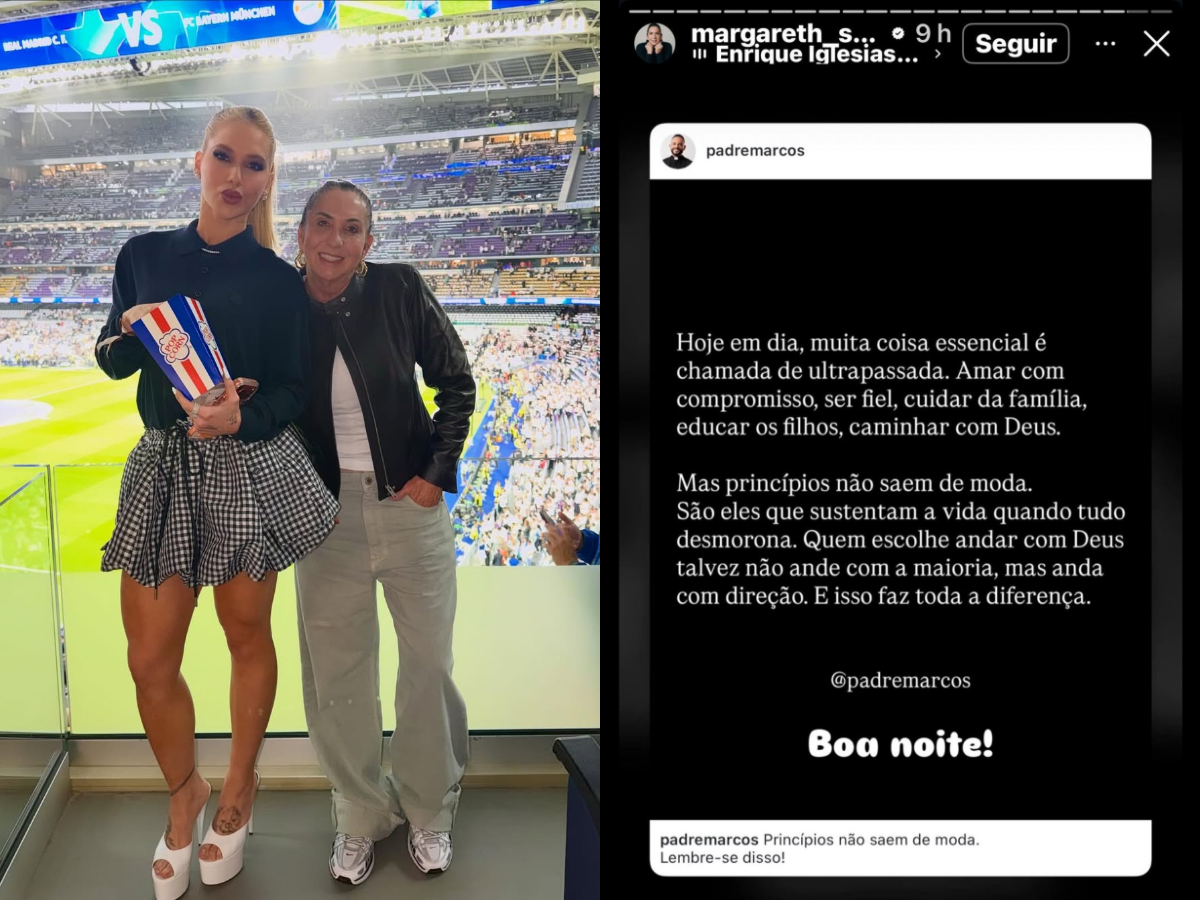 Reprodução Instagram @virginia e @margarethserrao Reprodução Instagram @virginia e @margarethserrao