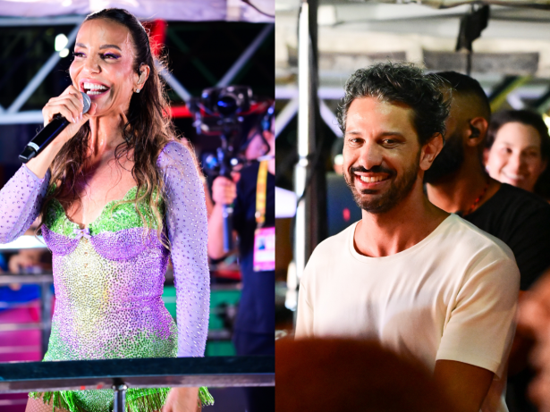 Namorado de Ivete Sangalo, Thiago Maia acompanha a cantora durante festival