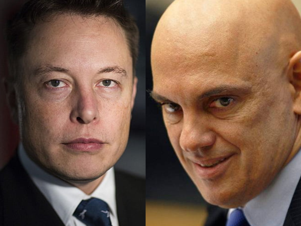 Alexandre de Moraes e Elon Musk (Reprodução) 