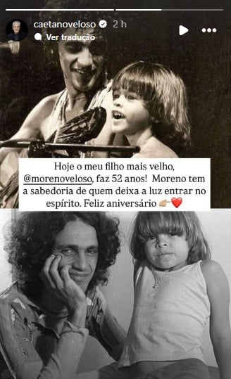 Reprodução: Instagram/Caetano Veloso