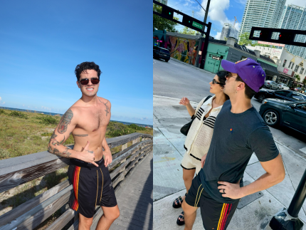 Luan Santana e Jade Magalhães viajam até Miami para fazer enxoval da bebê