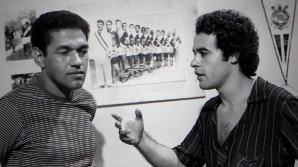 Mané Garrincha e Osmar Prado na preparação de Bandeira 2