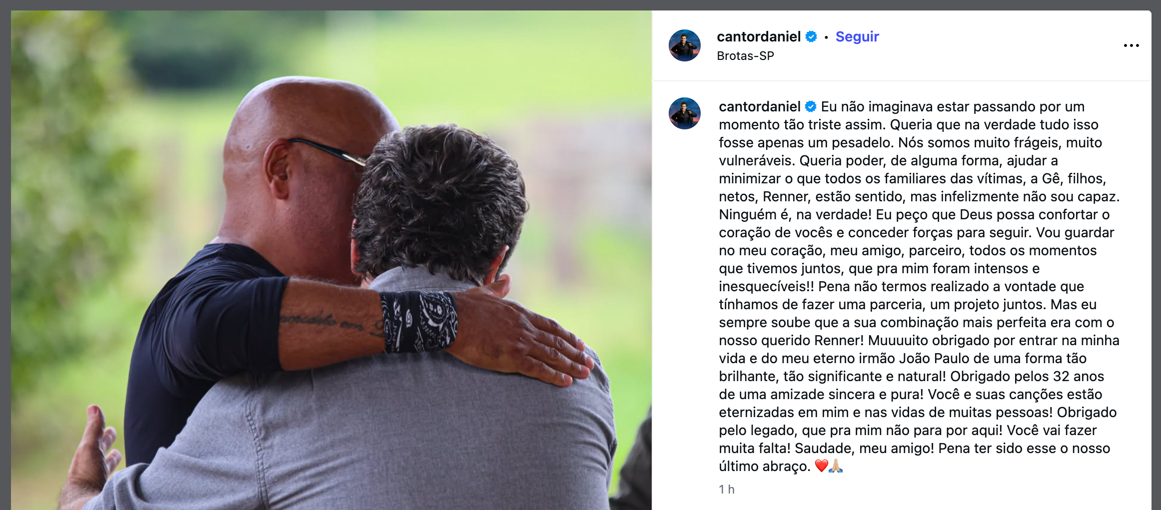 Crédito: Reprodução Instagram @cantordaniel