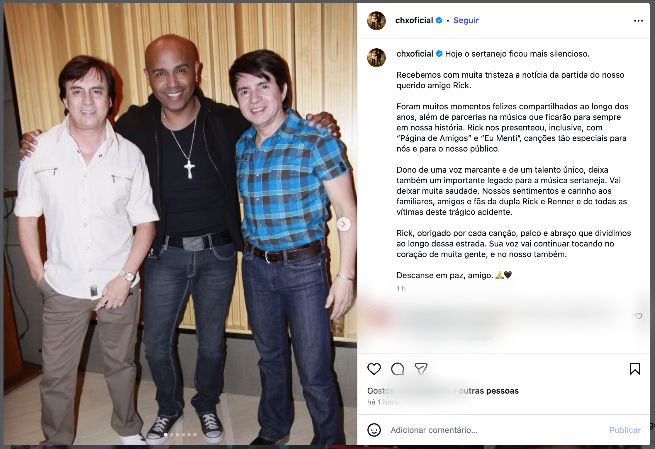 Crédito: Reprodução Instagram @chxoficial