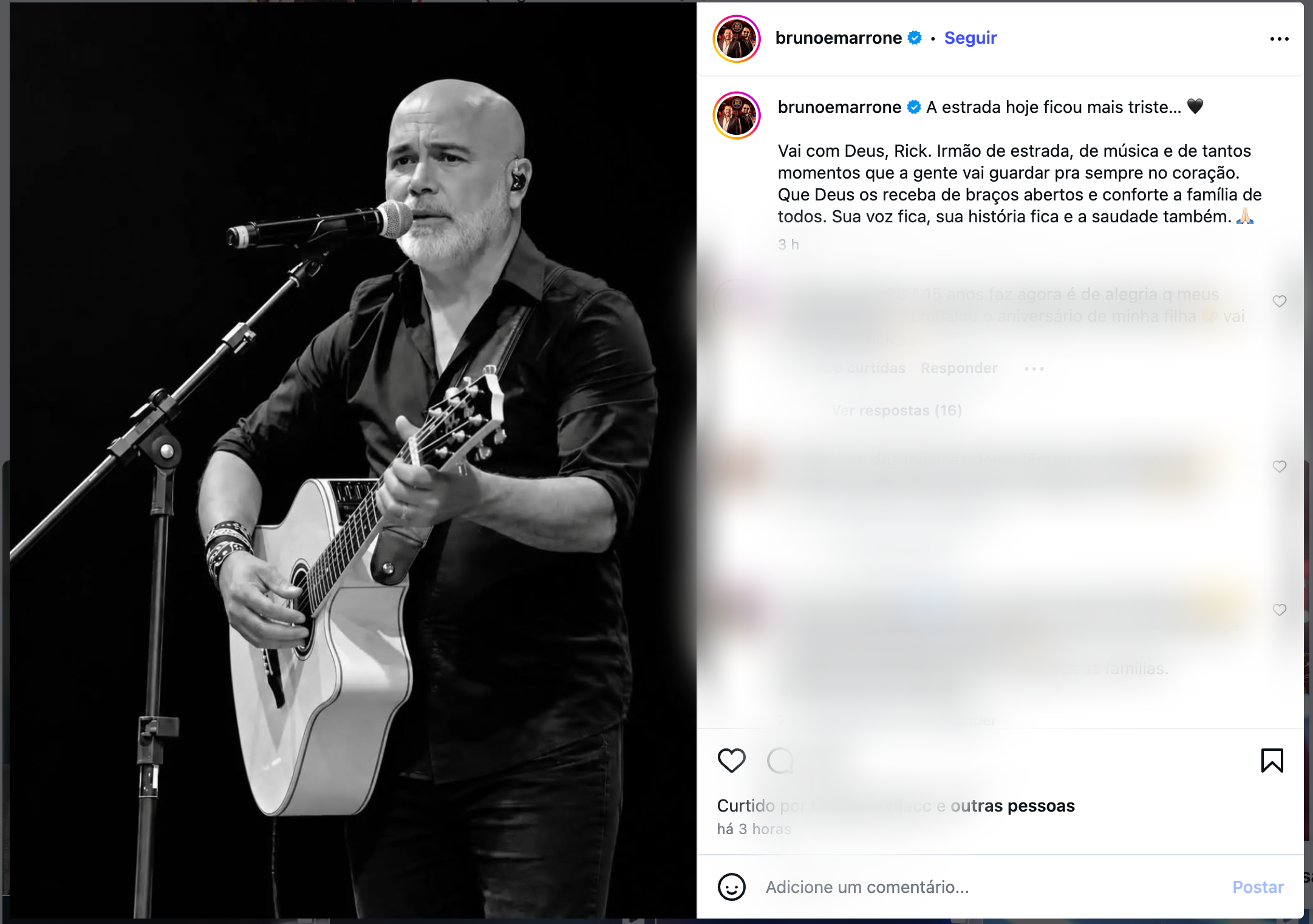 Crédito: Reprodução Instagram @brunoemarrone