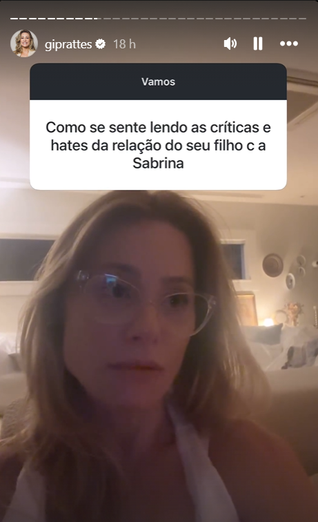 Giselle Prattes rebate criticas sobre relação de Nicolas e Sabrina (Foto: Reprodução)