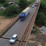 Imagens aéreas mostram o estrago causado em ponte que desabou no Tocantins