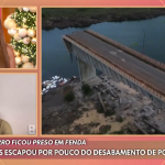 Mulher que escapou de desabamento de ponte detalha o momento no “Encontro”