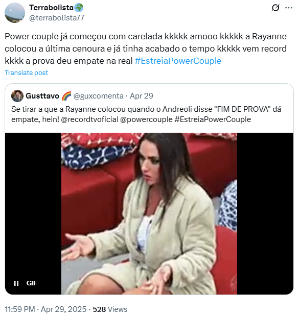 Reprodução: X
