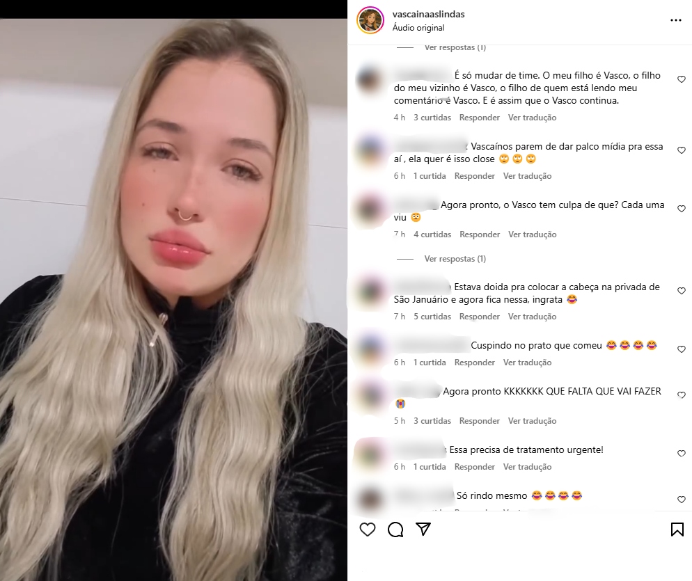 Reprodução: Instagram/@vascainaaslindas