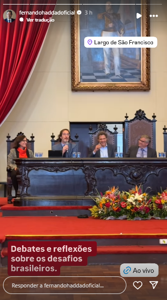 Reprodução: Instagram/Fernando Haddad