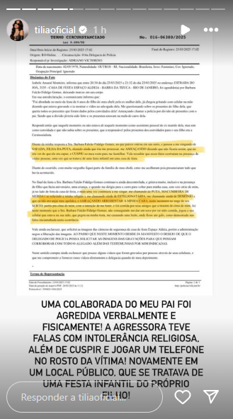  Instagram/@tiliaoficial