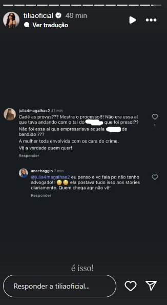  Instagram/@tiliaoficial