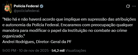 Reprodução: X/@policiafederal