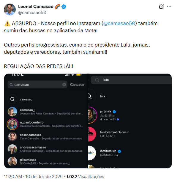 Reprodução: X/@camasao50 Reprodução: X/@camasao50