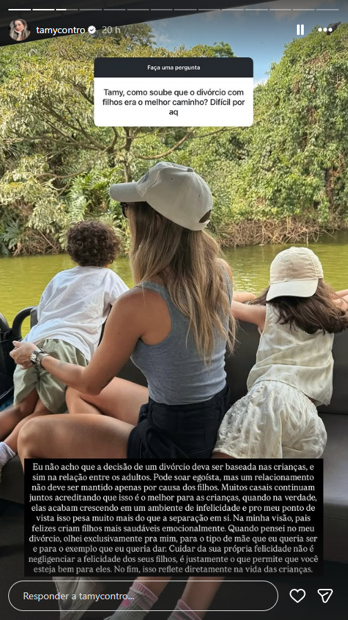 Reprodução: Instagram/@tamycontro Reprodução: Instagram/@tamycontro