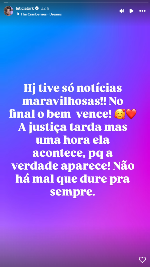 Reprodução: Instagram/@leticiabirk