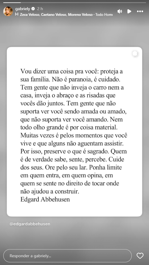 Reprodução: Instagram/@gabriely