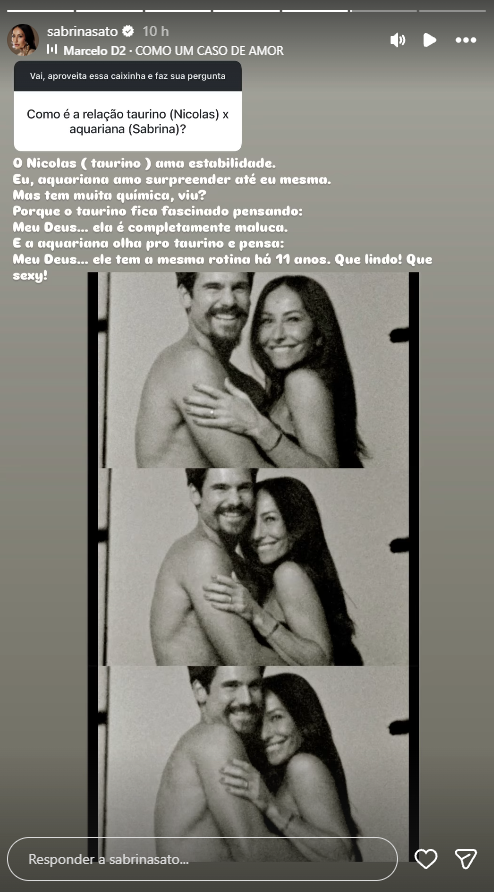Reprodução: Instagram/@sabrinasato Reprodução: Instagram/@sabrinasato