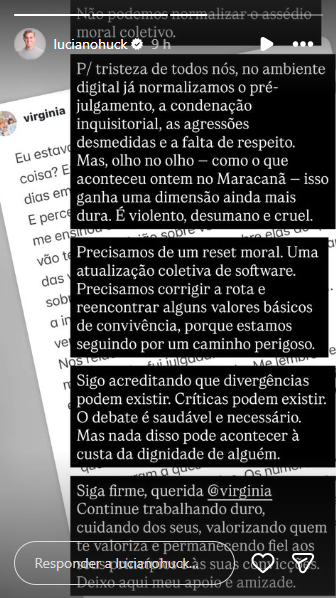 Reprodução: Instagram/@lucianohuck
