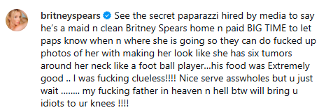 Reprodução: Instagram/@britneyspears Reprodução: Instagram/@britneyspears