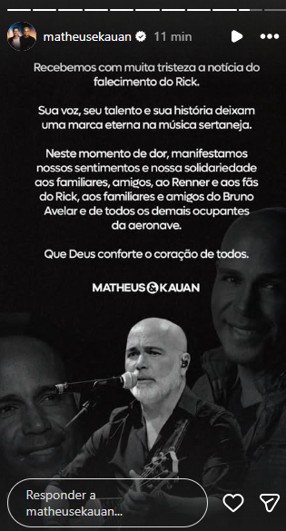Reprodução: Instagram/Matheus e Kauan Reprodução: Instagram/Matheus e Kauan