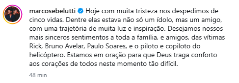 Reprodução: Instagram/Marcos e Belutti Reprodução: Instagram/Marcos e Belutti