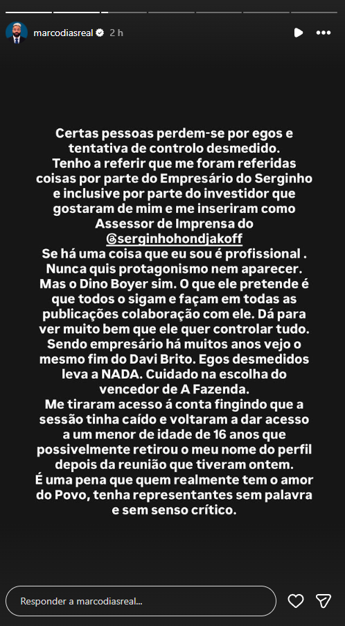 Reprodução: Instagram/@marcodiasreal