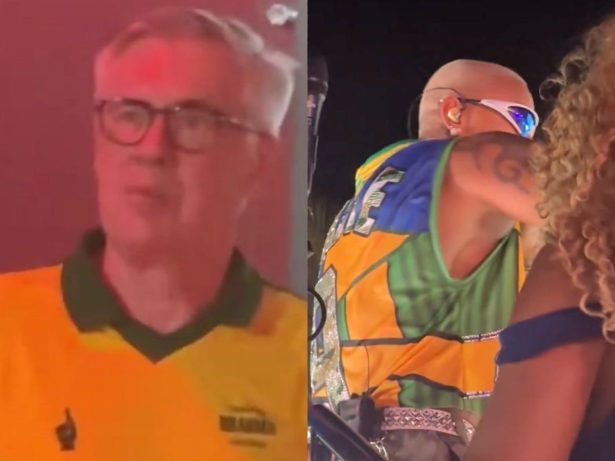 Ancelotti cai na folia em Salvador e recebe pedido de Léo Santana por Neymar na Copa