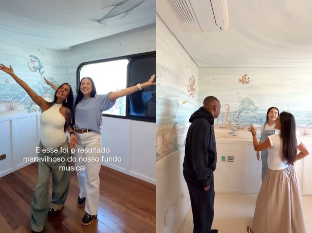 Uma fofura! Carol Peixinho mostra os detalhes do quarto do 1º filho com Thiaguinho