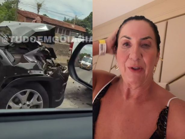 Susto! Vídeo mostra estado do carro de Margareth Serrão após acidente na BR-153