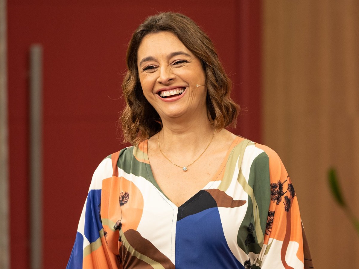 Cátia Fonseca na apresentação do "Melhor da Tarde", da Band / Divulgação 