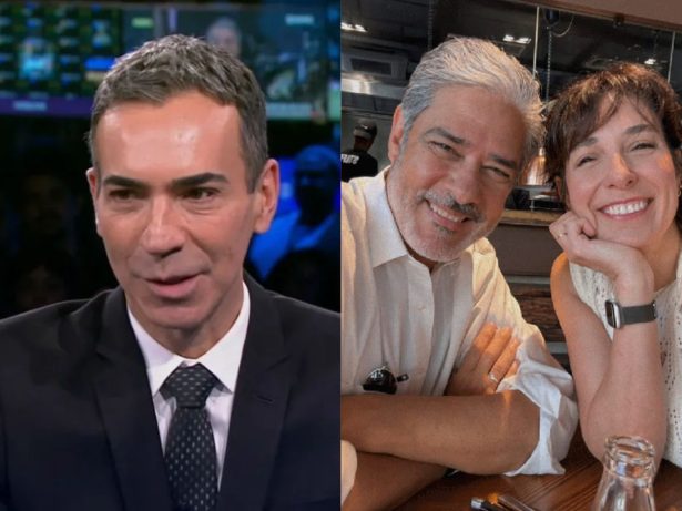 César Tralli manda recado carinhoso a Bonner e Natasha, mulher dele: “Perto de vocês”