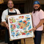 Chef amigo de Bell Marques prepara jantar com músicas dele no menu e ganha presente