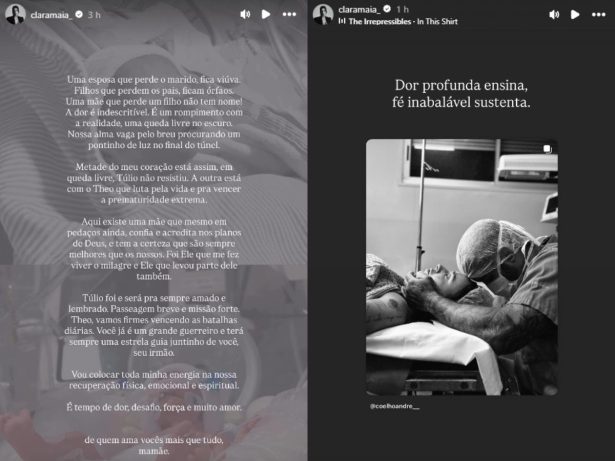 Clara Maia doa leite materno após morte do filho: “Um pedacinho de você vai continuar vivo”