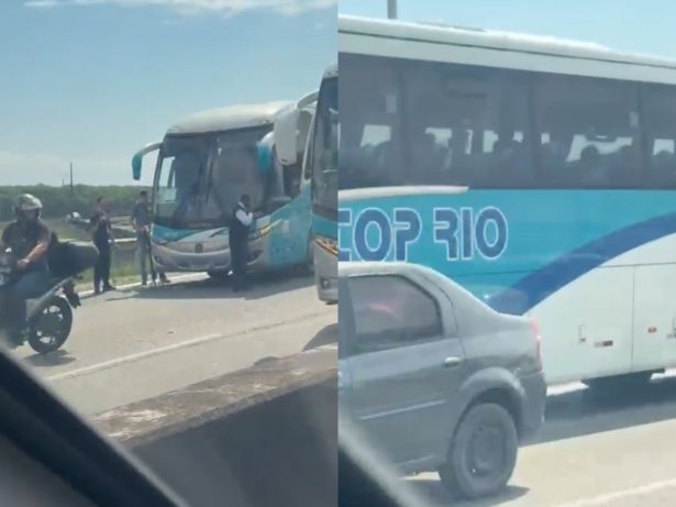 Criminosos interceptam ônibus com crianças no Rio de Janeiro durante arrastão