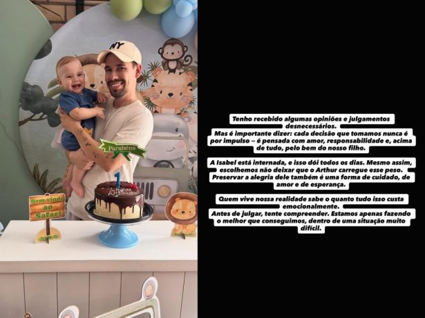 Marido de Isabel Veloso rebate críticas após festa do filho enquanto ela segue na UTI