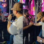Encontro sertanejo! Henrique surpreende ao cantar com Felipe & Rodrigo durante show no ES