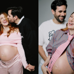 Ao lado do marido, Dani Calabresa compartilha registros da fase final da gravidez