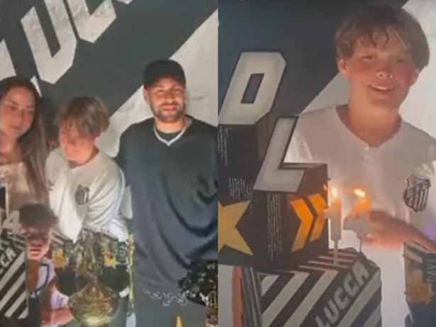 Davi Lucca, filho de Neymar, ganha festa com tema do Santos e show exclusivo de L7nnon - Portal Leo Dias