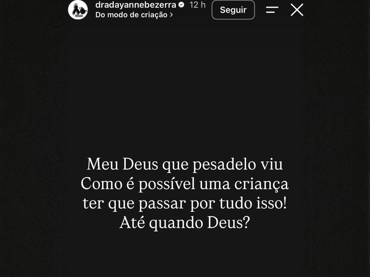 Reprodução / Instagram: @dradayannebezerra