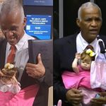 Deputado Pastor Sargento Isidório leva bebê reborn para Câmara dos Deputados e surpreende