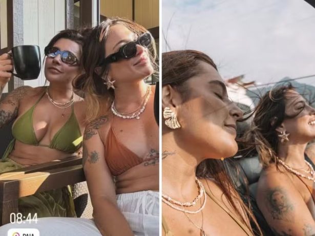 Amor no ar! Lauana Prado e Tati Dias curtem viagem romântica ao Havaí