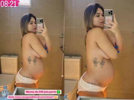 Virginia mostra como está seu corpo com menos de 24 horas após o parto. Veja!