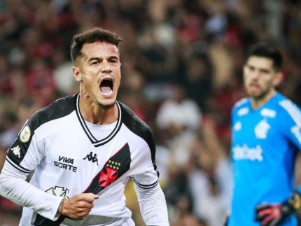 Philippe Coutinho marca seu primeiro gol na volta ao Vasco, após 14 anos