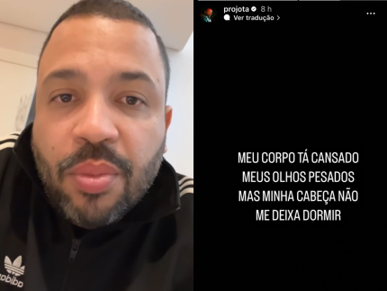 Projota desabafa após assalto: “Minha cabeça não me deixa dormir”