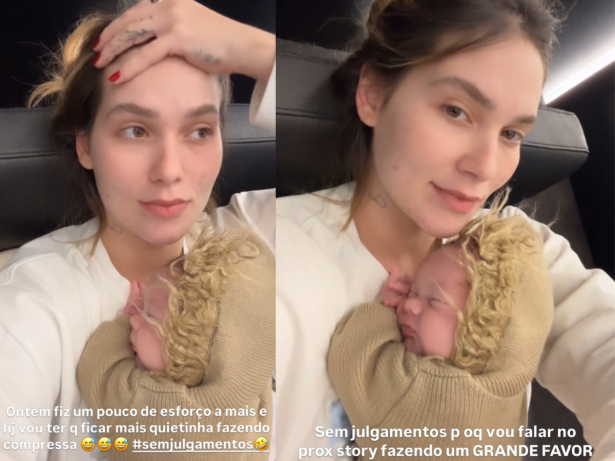 Virginia revela novo repouso após fazer muito esforço: “Cesárea inchou”