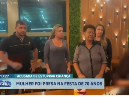 Mulher é presa em comemoração de seus 70 anos, após ser condenada por estuprar uma criança